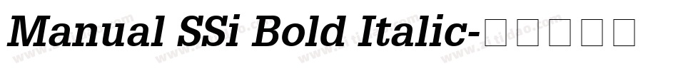 Manual SSi Bold Italic字体转换